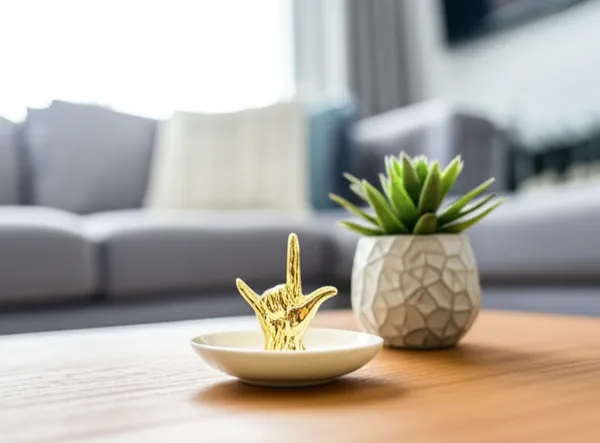 Gold_Hand_Gesture_Ring_Holder_&_Ceramic_Trinket_Dish_Set_(HAND)