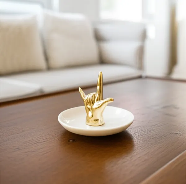 Gold_Hand_Gesture_Ring_Holder_&_Ceramic_Trinket_Dish_Set_(HAND)