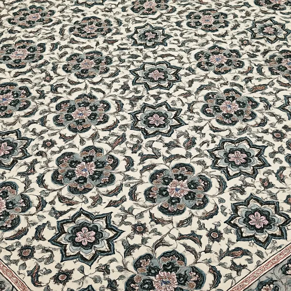 Elegant_Victorian_Floral_Brocade_Print_100%_Pure_Cotton_Super_King_Size_Bedsheet_with_2_Matching_Pillow_Covers_|_108*108_Inch_|_300_TC