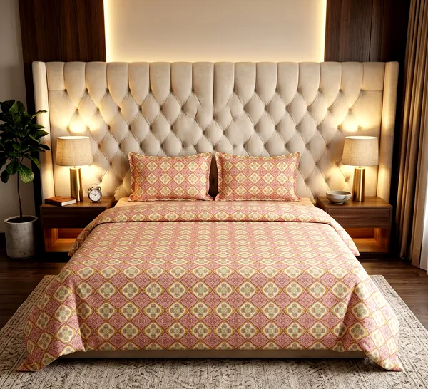 Signature_Pink_100_%_Cotton_Rich_Feel_Double_Bedsheet_Queen_Size_–_Ultra_Soft_with_2_Pillow_Cover_Floral_Design_|_90*100_Inch_|_140_GSM