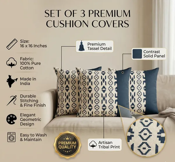 Set_of_3_Modern_Geometric_Pattern_Decorative_Cushion_Covers__Cream_&_Navy_Tribal_Design_Cushion_Covers_for_Sofa