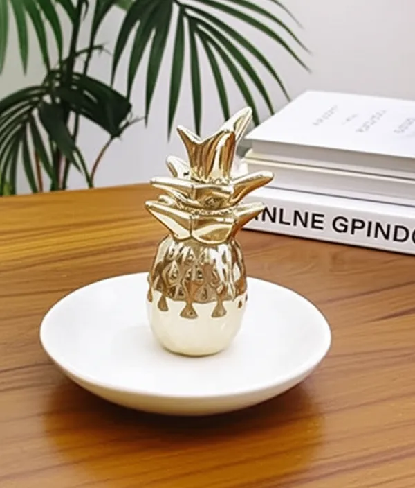 Luxe_Gold_Pineapple_Ring_Holder_&_Ceramic_Trinket_Dish_Set_(PINAPPLE)