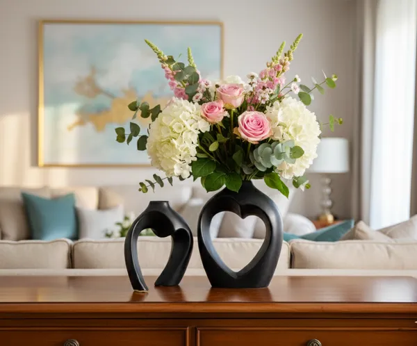 Black_Ceramic_Premium_&_Elegant_Heart_Cutout_Elegance_Ceramic_Vase_(Set_Of_2)