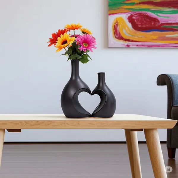 Black_Ceramic_Premium_&_Elegant_Heart_Charm_Ceramic_Vase_(Set_Of_2)