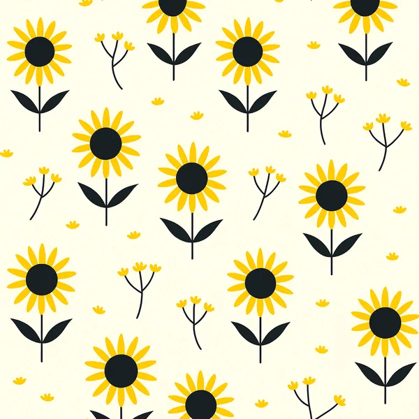 Sunshine_Bloom_Modern_Sunflower_Cotton_Rich_Feel_Flat_Double_Bedsheet_With_2_Pillow_Cover_|_90*100_Inch_|__140_GSM_|_Queen_Size