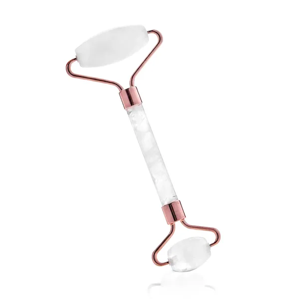 Grade_A+_Crystal_Clear_White_Rose_Quartz/Jade_Facial_Roller_Natural_A_Altitude_Of_Himalaya_Face_Neck_Facial_Anti-Aging,_Drainage_Massage,_Wrinkles.