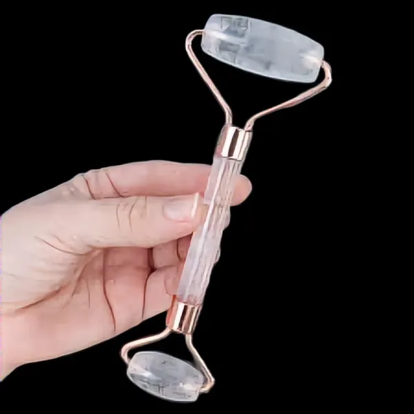 Grade_A+_Crystal_Clear_White_Rose_Quartz/Jade_Facial_Roller_Natural_A_Altitude_Of_Himalaya_Face_Neck_Facial_Anti-Aging,_Drainage_Massage,_Wrinkles.