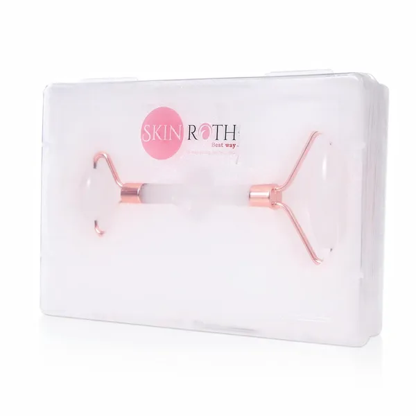 Grade_A+_Crystal_Clear_White_Rose_Quartz/Jade_Facial_Roller_Natural_A_Altitude_Of_Himalaya_Face_Neck_Facial_Anti-Aging,_Drainage_Massage,_Wrinkles.