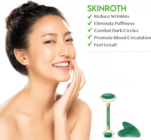 Korean_Jade_Roller_&_Gua_Sha_Set__Anti-Aging_Facial_Roller__Original_Guasha_Stone_From_Korea__Beauty_Massager_For_Slim_V-Shape_Face_&_Jawline_Making_Tool