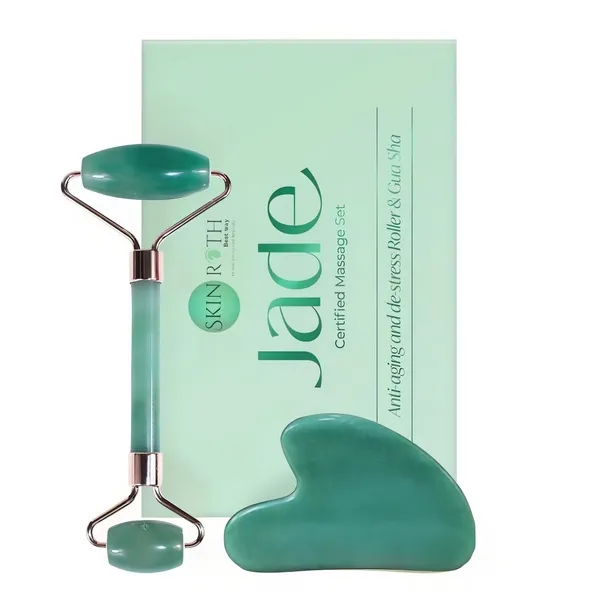 Korean_Jade_Roller_&_Gua_Sha_Set__Anti-Aging_Facial_Roller__Original_Guasha_Stone_From_Korea__Beauty_Massager_For_Slim_V-Shape_Face_&_Jawline_Making_Tool