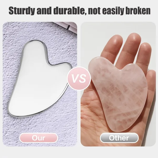 420_Premium_Grade_Stainless_Steel_Gua_Sha_Tool__Face_Sculpting,_Lymphatic_Drainage,_Puffiness_&_Wrinkle_Reduction__Scratch-Resistant_Guasha__Unisex_Facial_Massage_Tool