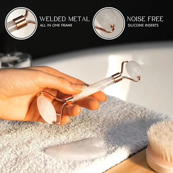 Grade_A+_Clear_White_Rose_Quartz_Roller_&_Gua_Sha_For_Face_Massager_Jawline_Anti-Aging,_Drainage_Massage,_Wrinkles,_Facial_Guasha