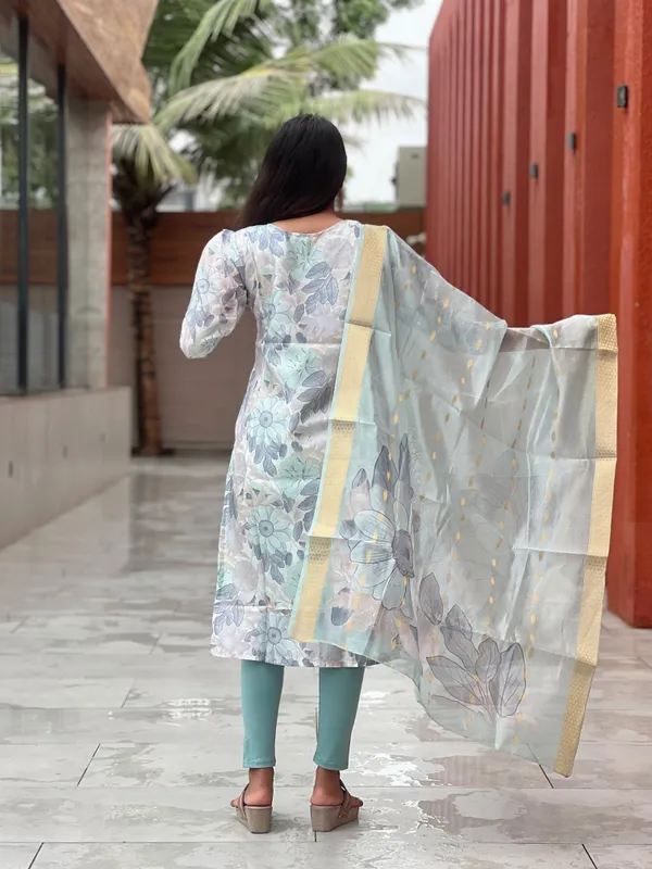 Olive_Poly_Silk_Premium_&_Elegant_Straight_Kurti_With_Dupatta_Set_For_Women