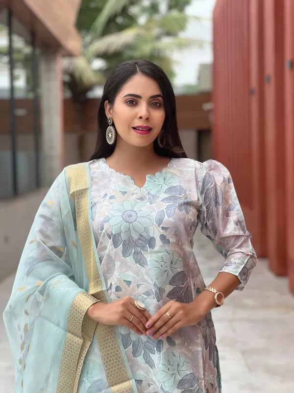 Olive_Poly_Silk_Premium_&_Elegant_Straight_Kurti_With_Dupatta_Set_For_Women