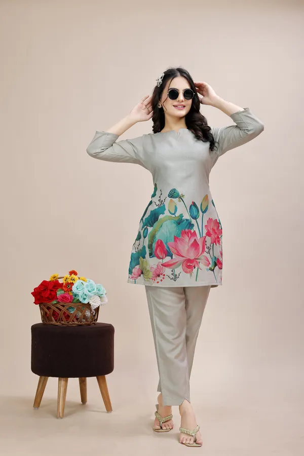 Grey_Cotton_Blend_Premium_&_Elegant_Co-Ord_Set_For_Women