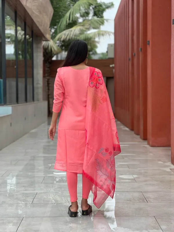 Pink_Chanderi_Silk_Premium_&_Elegant_Aline_Kurti_With_Dupatta_Set_For_Women