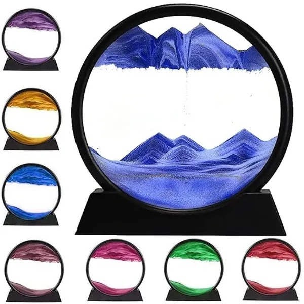 3D_Dynamic_Sand_Art_Liquid_Motion,_Moving_Sand_Art_Picture_Round_Glass_3D_Deep_Sea_Sandscape_in_Motion_Display_Flowing_Sand_Frame_Relaxing_Desktop_Home_Office_Work_Decor_(_7'')