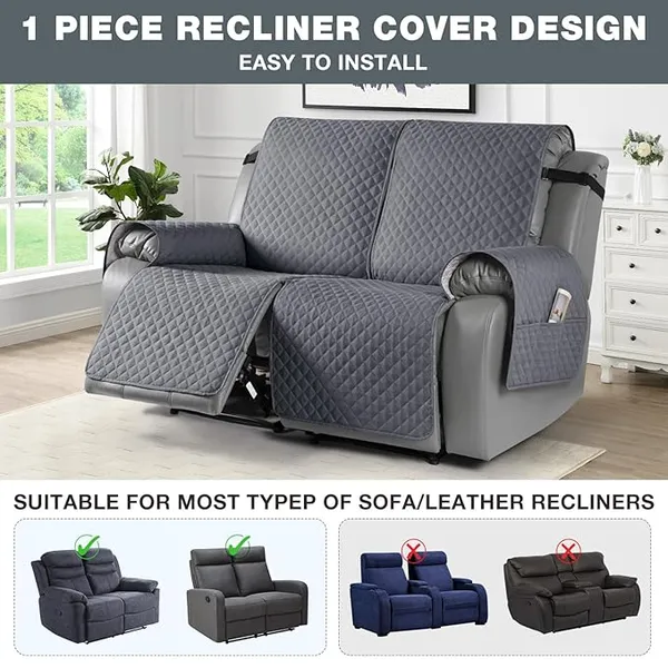 Dark_Grey_Premium_Holland_Fabric_Washable_Non-Slip_Recliner_Cover_With_Elastic_Straps