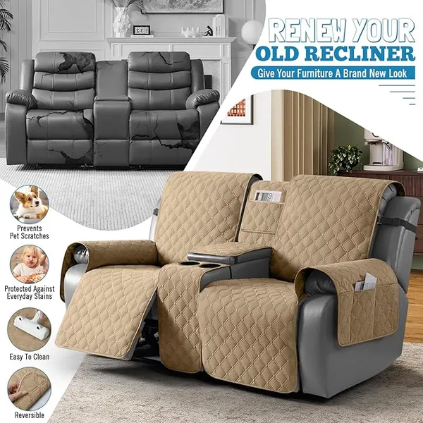 Camel_Colour_2-Seater_Non-Slip_Couch_Cover_with_Console