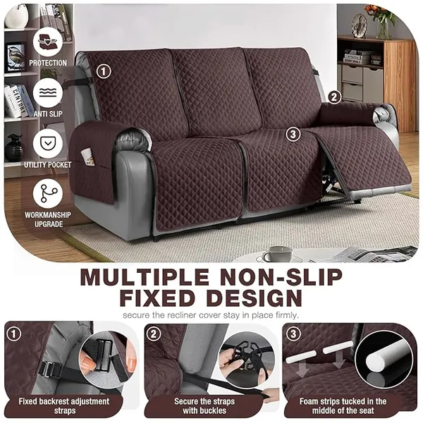 Chocolate_Holland_Fabric_3-Seater_Recliner_Sofa_Cover_Washable_with_Straps