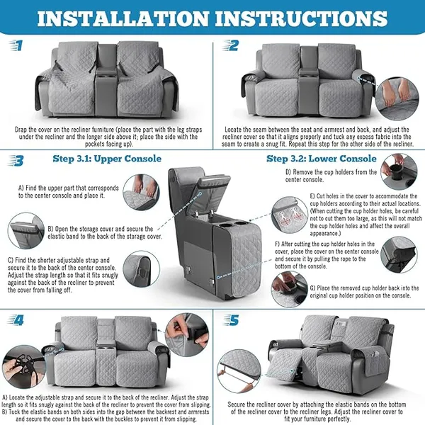 Light_Grey_Premium_Holland_Fabric_Non-Slip_2-Seater_Couch_Slipcover_With_Centre_Console_&_Elastic_Straps