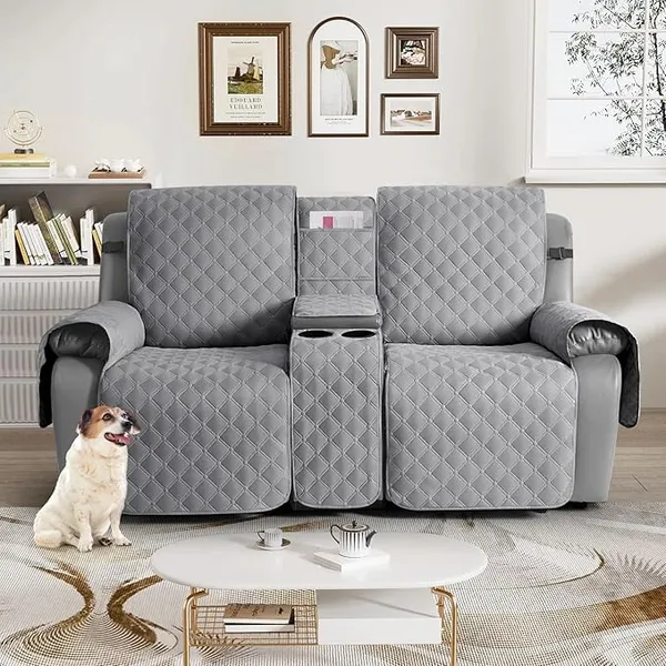 Light_Grey_Premium_Holland_Fabric_Non-Slip_2-Seater_Couch_Slipcover_With_Centre_Console_&_Elastic_Straps