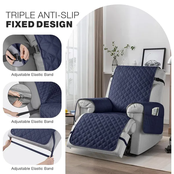 Navy_Reversible_Washable_Recliner_Sofa_Covers_With_Leg_Straps