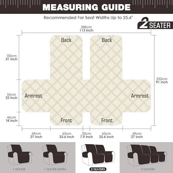 Chocolate_Premium_Holland_Fabric_Washable_Non-Slip_Recliner_Cover_With_Elastic_Straps