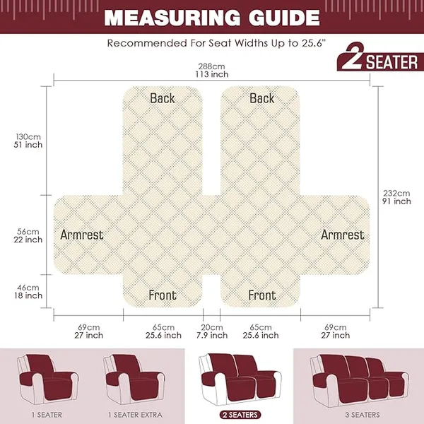 Wine_Holland_Fabric_Recliner_Cover_Washable_&_Non-Slip