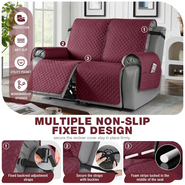 Wine_Holland_Fabric_Recliner_Cover_Washable_&_Non-Slip
