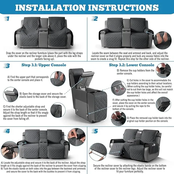 Dark_Grey_Elastic-Fit_Holland_Fabric_Recliner_Slipcover_with_Console_(2-Seater)
