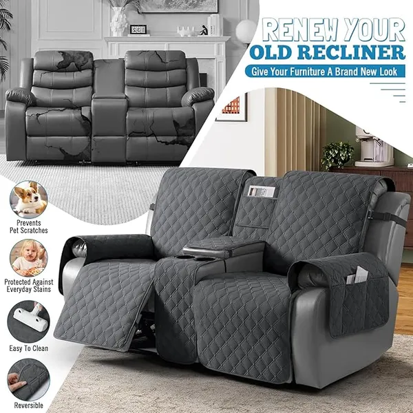 Dark_Grey_Elastic-Fit_Holland_Fabric_Recliner_Slipcover_with_Console_(2-Seater)