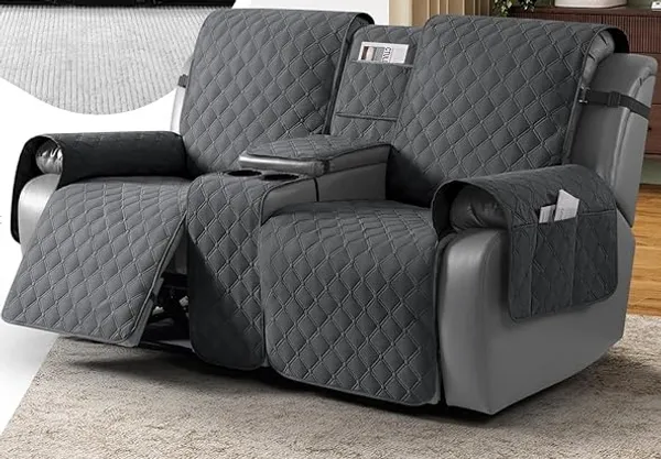 Dark_Grey_Elastic-Fit_Holland_Fabric_Recliner_Slipcover_with_Console_(2-Seater)