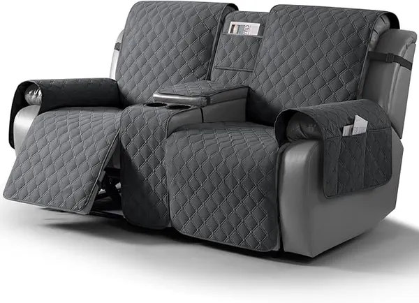 Dark_Grey_Elastic-Fit_Holland_Fabric_Recliner_Slipcover_with_Console_(2-Seater)