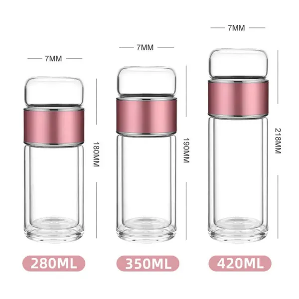 Green_420ml_Glass_Water_Bottle_�_Leakproof_Double_Wall_Tea_Infuser_with_Stainless_Steel_Strainer_&_Neoprene_Sleeve_for_Loose_Leaf_Tea,_Coffee_&_Fruit_Water