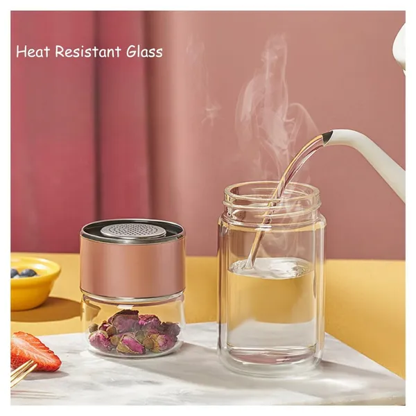 Green_420ml_Glass_Water_Bottle_�_Leakproof_Double_Wall_Tea_Infuser_with_Stainless_Steel_Strainer_&_Neoprene_Sleeve_for_Loose_Leaf_Tea,_Coffee_&_Fruit_Water