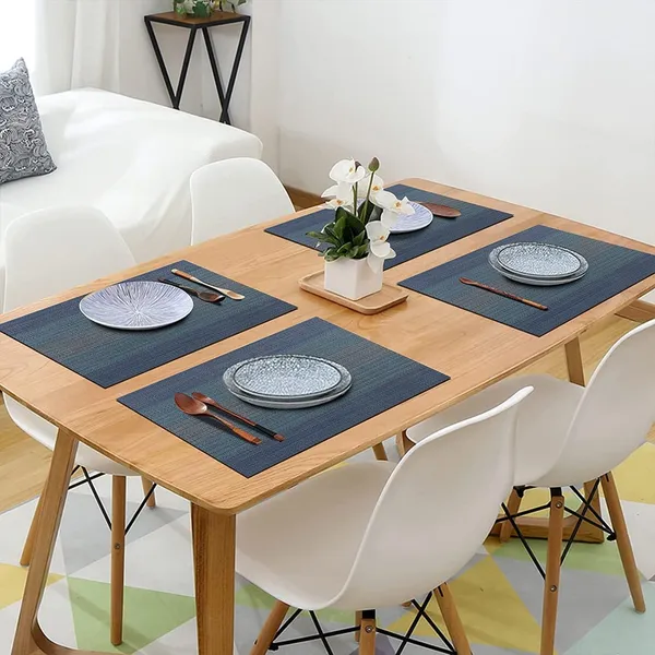 Blue_Dining_Table_Placemat_Set_Pvc_Material_NonSlip_Washable_And_Heat_Resistant_Tablemats_Size_45X30Cm_8_Pcs_Placemat