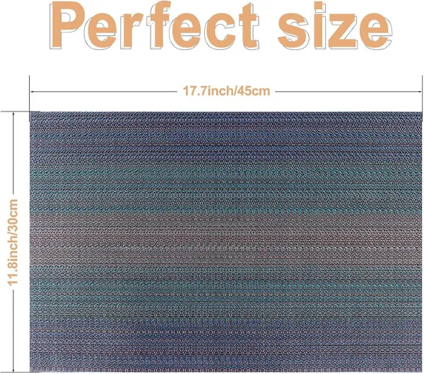 Blue_Dining_Table_Placemat_Set_Pvc_Material_NonSlip_Washable_And_Heat_Resistant_Tablemates_Size_45X30Cm_6_Pcs_Placemat