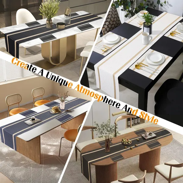 Brown_Dining_Table_Placemat_Set_Pvc_Material_NonSlip_Washable_And_Heat_Resistant_Table_Runner_180Cm_X_30Cm
