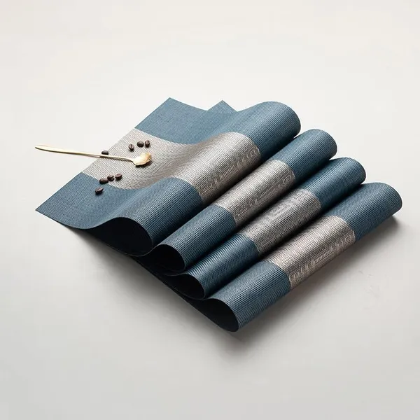 Blue_Dining_Table_Placemat_Set_Pvc_Material_NonSlip_Washable_And_Heat_Resistant_Tablemats_Size_45X30Cm_4_Pcs_Placemat