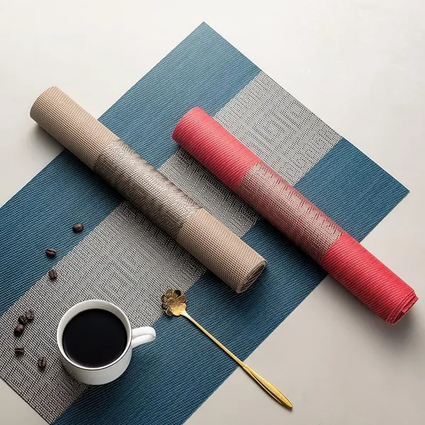 Blue_Dining_Table_Placemat_Set_Pvc_Material_NonSlip_Washable_And_Heat_Resistant_Tablemats_Size_45X30Cm_4_Pcs_Placemat