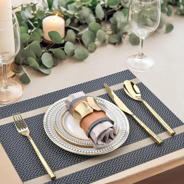 Blue_Dining_Table_Placemat_Set_Pvc_Material_NonSlip_Washable_And_Heat_Resistant_Tablemats_Size_45X30Cm_6_Pcs_Placemat