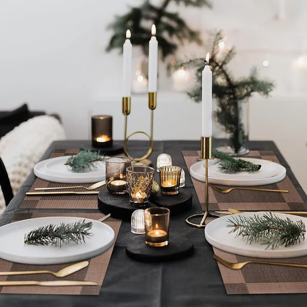 Brown_Dining_Table_Placemat_Set_Pvc_Material_NonSlip_Washable_And_Heat_Resistant_Tablemates_Size_45X30Cm_6_Pcs_Placemat