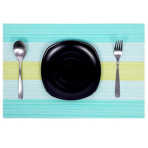 Green_Dining_Table_Placemat_Set_Pvc_Material_NonSlip_Washable_And_Heat_Resistant_Tablemates_Size_45X30Cm_4_Pcs_Placemat