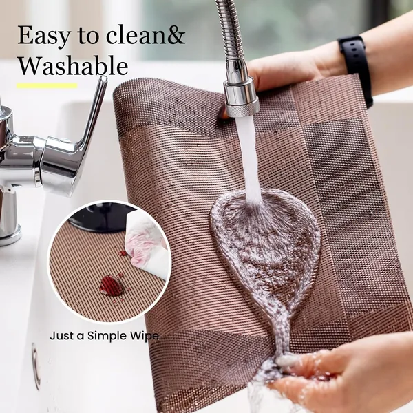 Brown_Dining_Table_Placemat_Set_Pvc_Material_NonSlip_Washable_And_Heat_Resistant_Tablemates_Size_45X30Cm_8_Pcs_Placemat