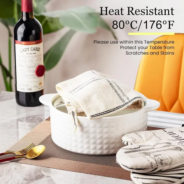 Brown_Dining_Table_Placemat_Set_Pvc_Material_NonSlip_Washable_And_Heat_Resistant_Tablemates_Size_45X30Cm_8_Pcs_Placemat
