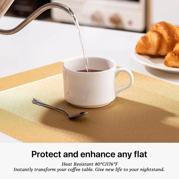 Gold_Dining_Table_Placemat_Set_Pvc_Material_NonSlip_Washable_And_Heat_Resistant_Tablemates_Size_45X30Cm_4_Pcs_Placemat
