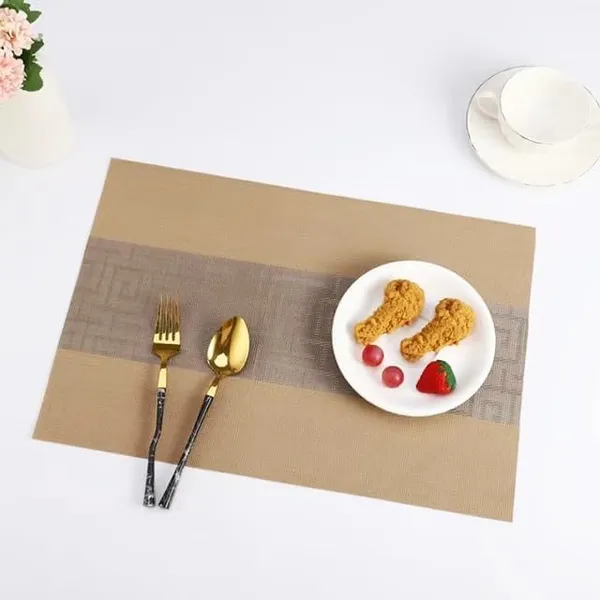 Beige_Dining_Table_Placemat_Set_Pvc_Material_NonSlip_Washable_And_Heat_Resistant_Tablemats_Size_45X30Cm_And_Table_Runner_180Cm_X_30Cm_6_Placemat_With_Runner