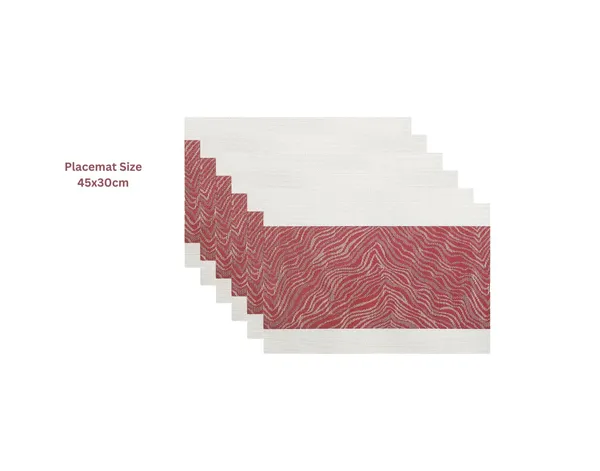 Red_Dining_Table_Placemat_Set_Pvc_Material_NonSlip_Washable_And_Heat_Resistant_Table_Runner_180Cm_X_30Cm