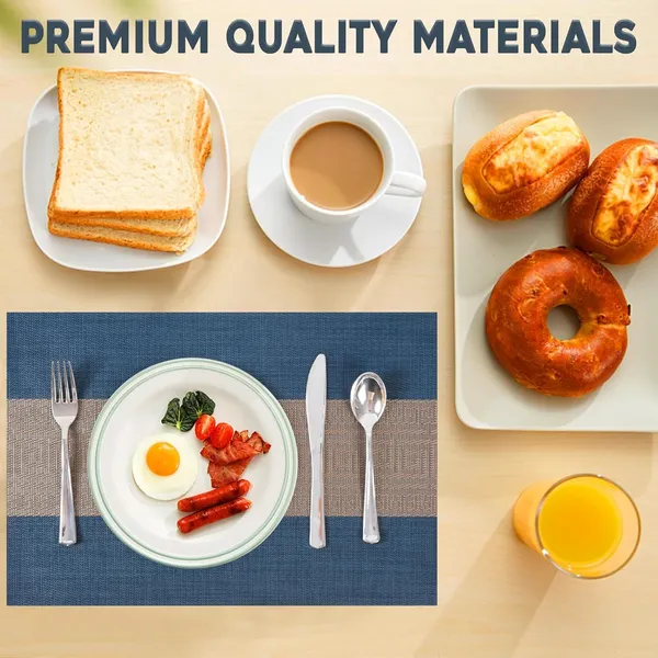 Blue_Dining_Table_Placemat_Set_Pvc_Material_NonSlip_Washable_And_Heat_Resistant_Tablemats_Size_45X30Cm_6_Pcs_Placemat